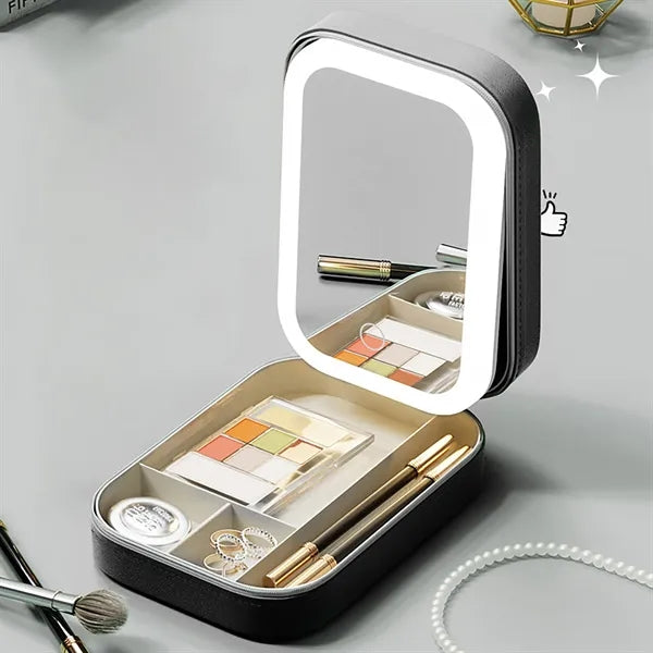 Travel Portable Led Makeup Bag With Adjustable Light