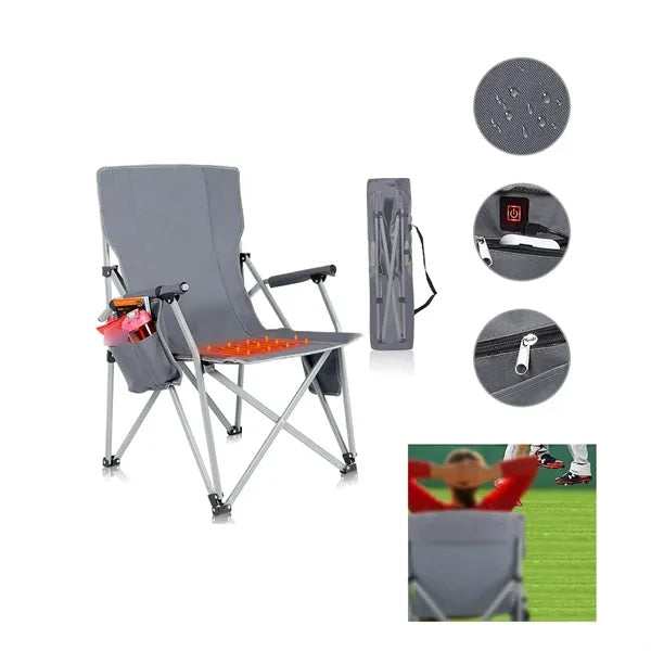 Portable Folding Outdoor Camping Chair with USB Heating