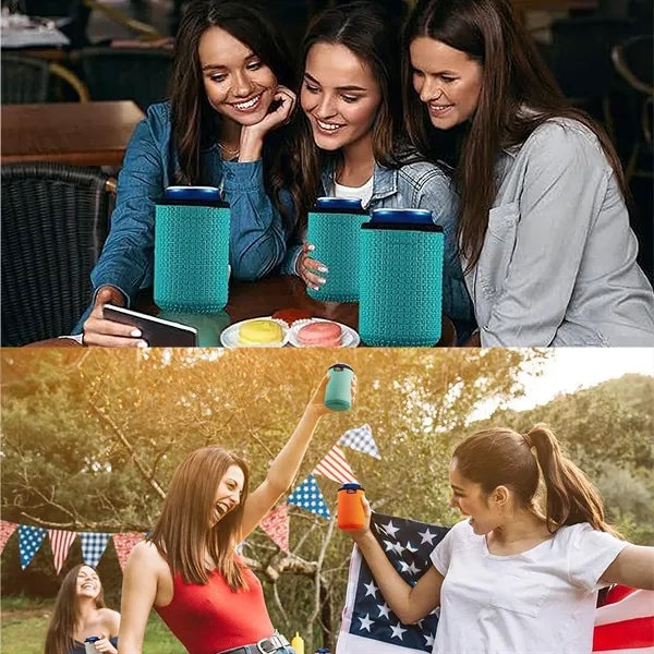 Stylish and Durable 12oz Embossed Neoprene Can Cooler