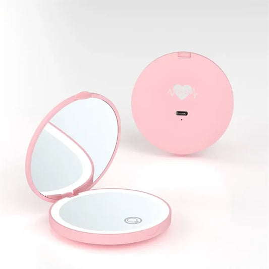 Compact 3.14inch Rechargeable Travel Makeup Mirror