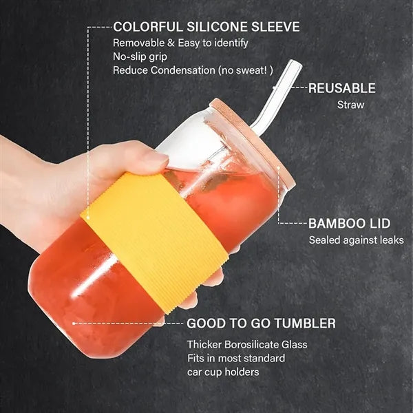 12oz Smoothie Cup With Bamboo Lid