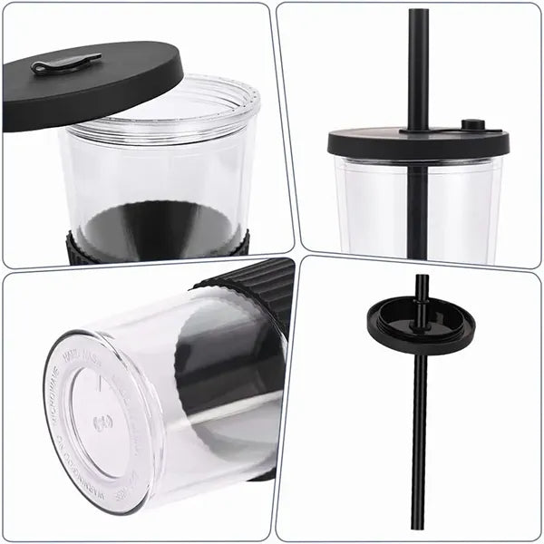 24oz Iced Coffee Boba Tea Cups Jar Drinking Glasses for Smoo