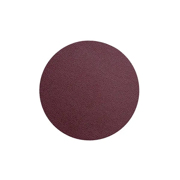 3.93 Inch Soft Round PU Leather Coaster