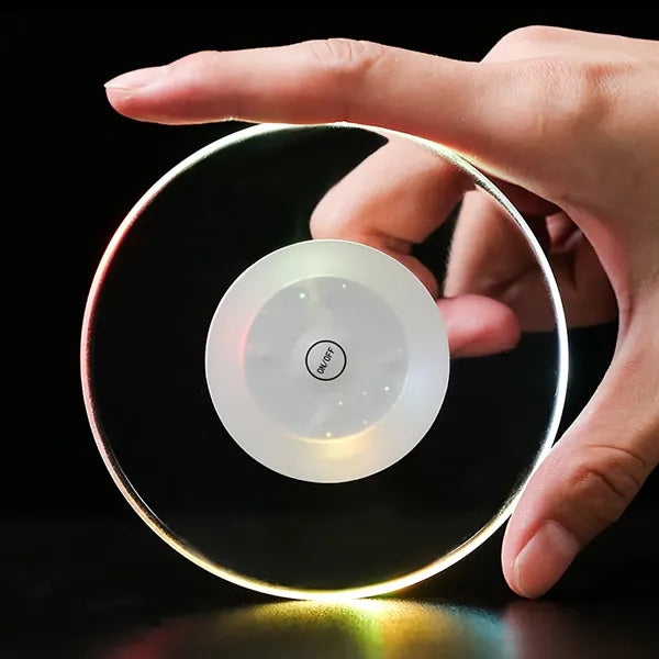 3.7 Inch LED Light-Up Acrylic Coasters