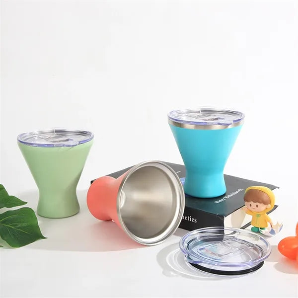 10oz Mini Stainless Steel Martini Glass with Lid