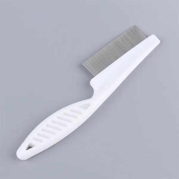 Stainless Steel Pet Comb With Plastic Handle