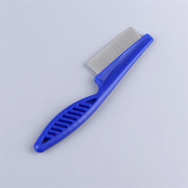 Stainless Steel Pet Comb With Plastic Handle
