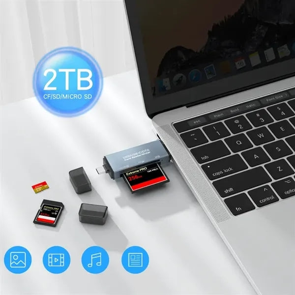 5-in-1 CF/SD/TF Card Reader