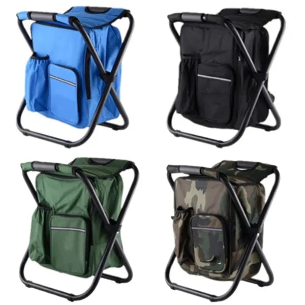 Backpack Foldable Chair With Cooler Bag