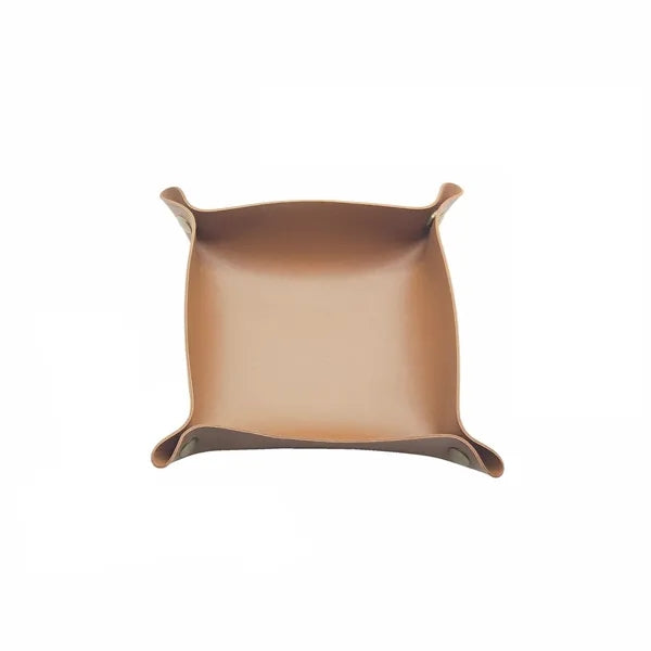 Foldable PU Leather Desk Sundries Storage Tray