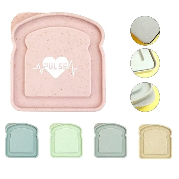 12oz Eco Wheat Toast Shaped Sandwich Box
