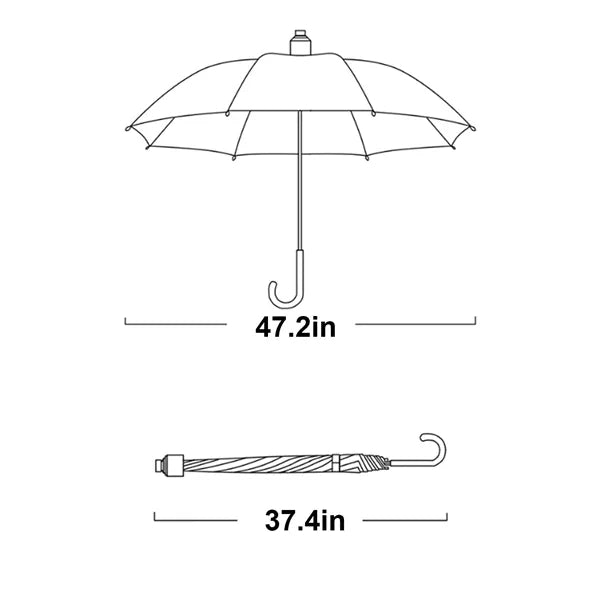 47.2'' Rainbow-covered umbrella