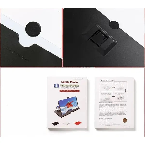 Mobile phone desktop stand screen amplifier