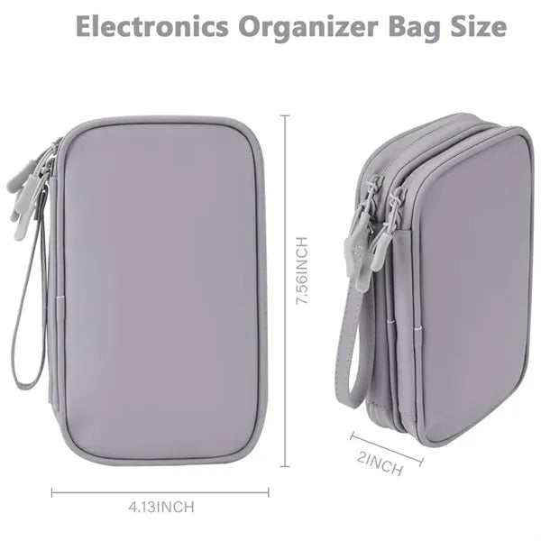 Double Layer Travel Cable Storage Bag Electronic Accessory