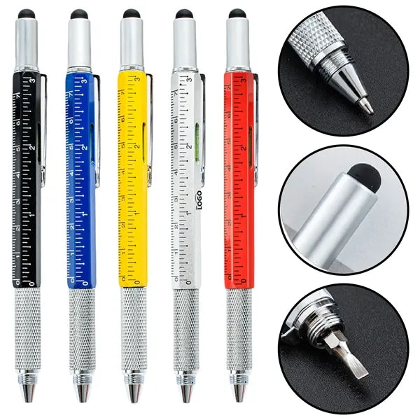 6-in-1 Metal Stylus Multitool Pen