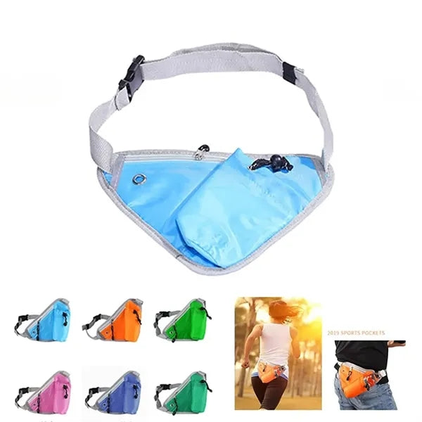 Triangle Waist Bag with Water Bottle Holder