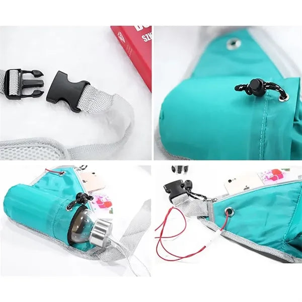 Triangle Waist Bag with Water Bottle Holder