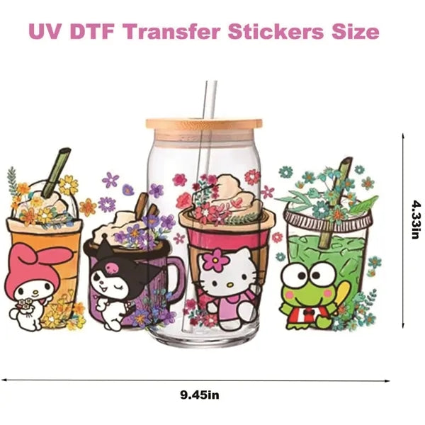 16oz UV DTF Cup Wraps Decal Sticker