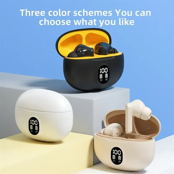 Touch Wireless Bluetooth Headphones with Digital Display