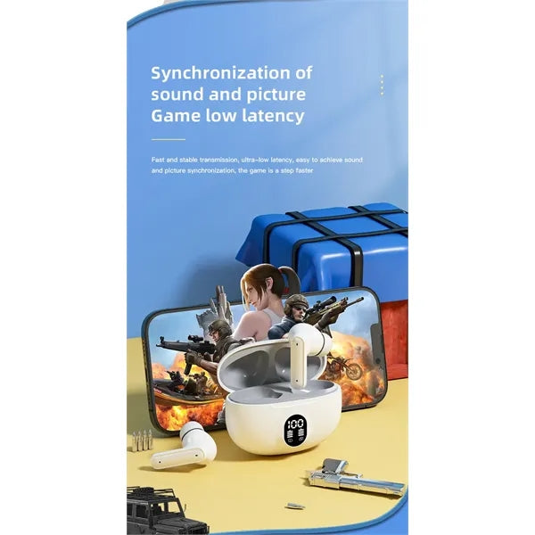 Touch Wireless Bluetooth Headphones with Digital Display