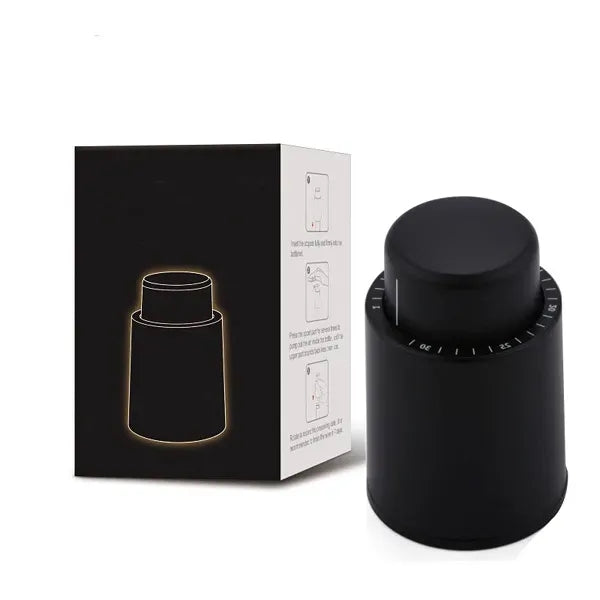 Press-Type Vacuum Wine Stopper with Integrated Pump