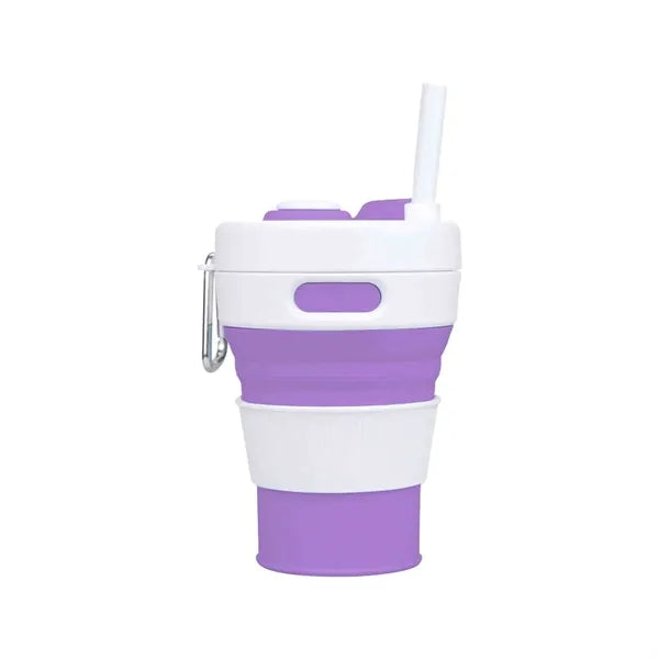 Collapsible Camping Cup with Straw
