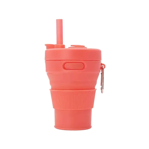Collapsible Camping Cup with Straw