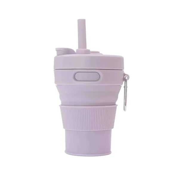 Collapsible Camping Cup with Straw
