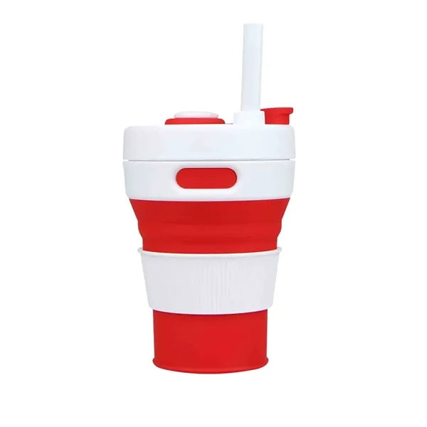 Collapsible Camping Cup with Straw