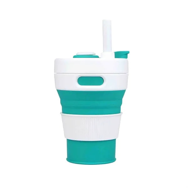 Collapsible Camping Cup with Straw