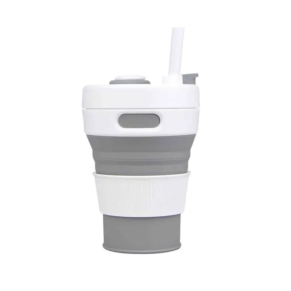 Collapsible Camping Cup with Straw