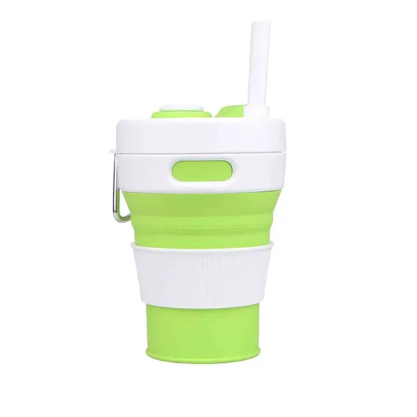 Collapsible Camping Cup with Straw