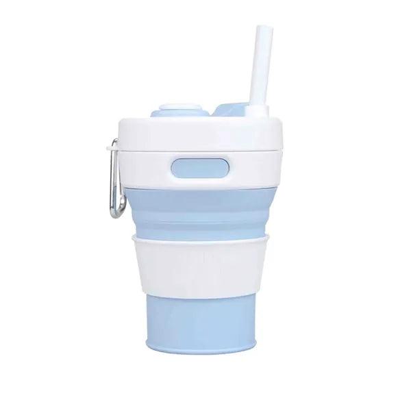 Collapsible Camping Cup with Straw
