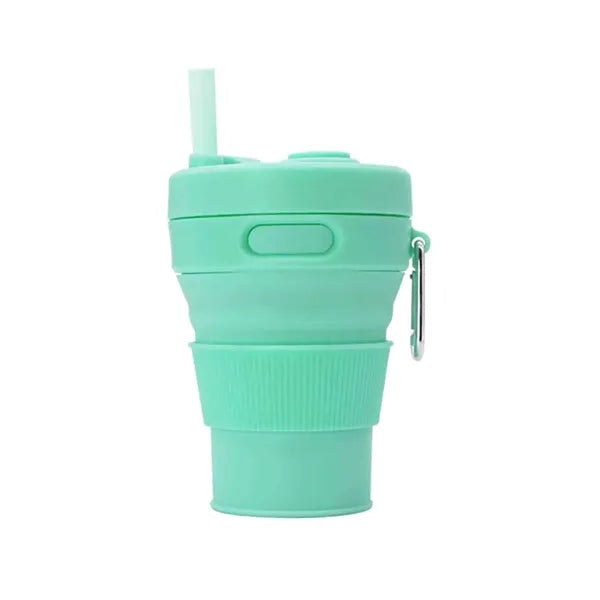 Collapsible Camping Cup with Straw