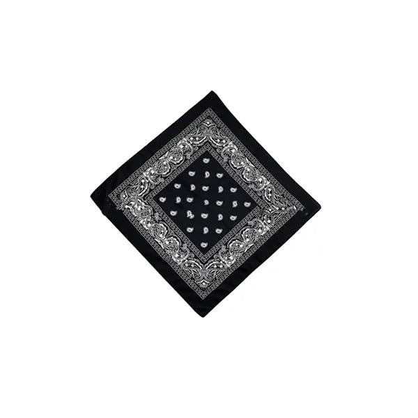 Vintage Polyester Paisley Bandana Square Scarf
