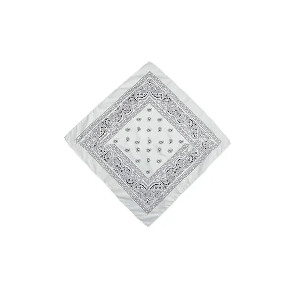Vintage Polyester Paisley Bandana Square Scarf
