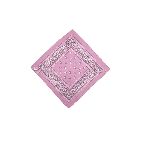 Vintage Polyester Paisley Bandana Square Scarf