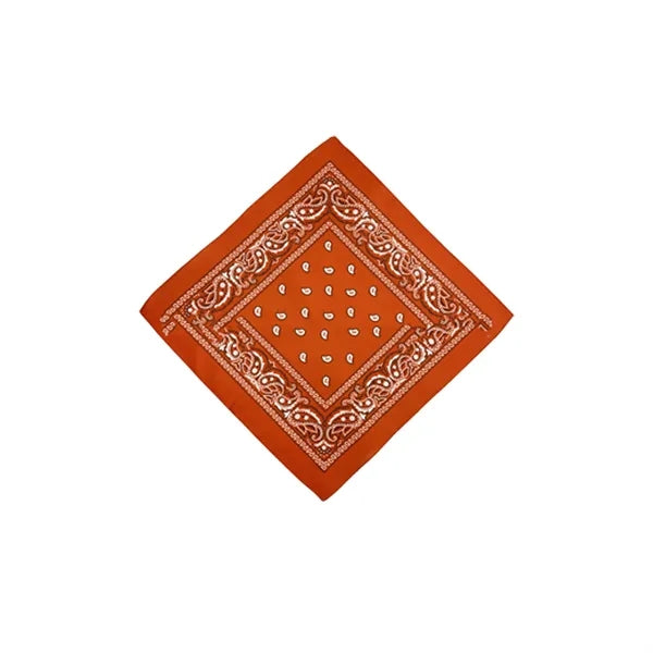 Vintage Polyester Paisley Bandana Square Scarf