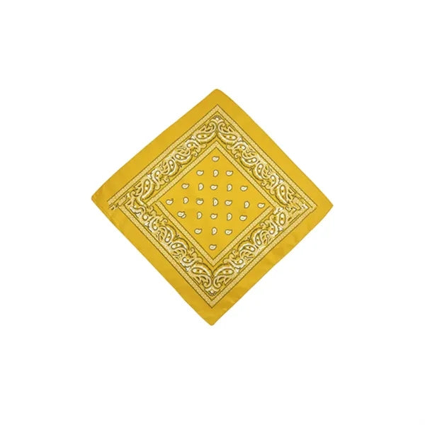 Vintage Polyester Paisley Bandana Square Scarf