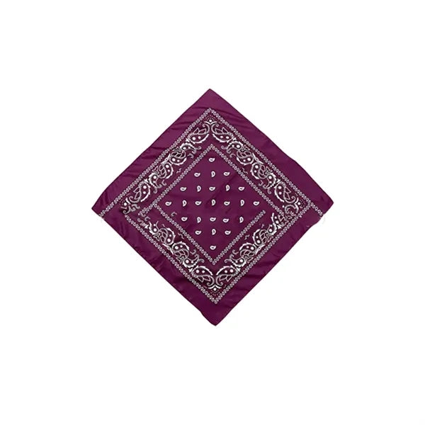 Vintage Polyester Paisley Bandana Square Scarf