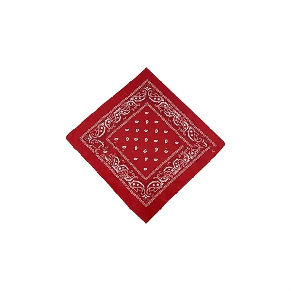 Vintage Polyester Paisley Bandana Square Scarf