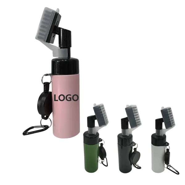 Nylon-Bristle Retractable Golf Ball Cleaning Brush