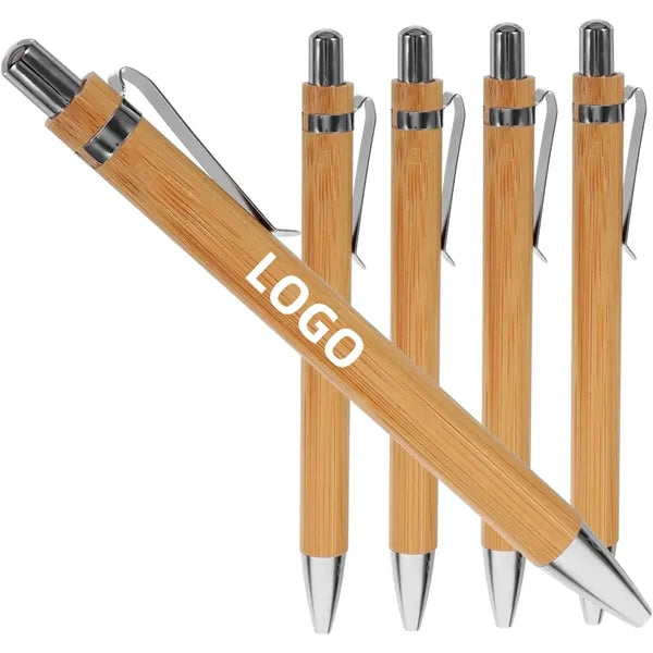 Bamboo Retractable Ball Pens