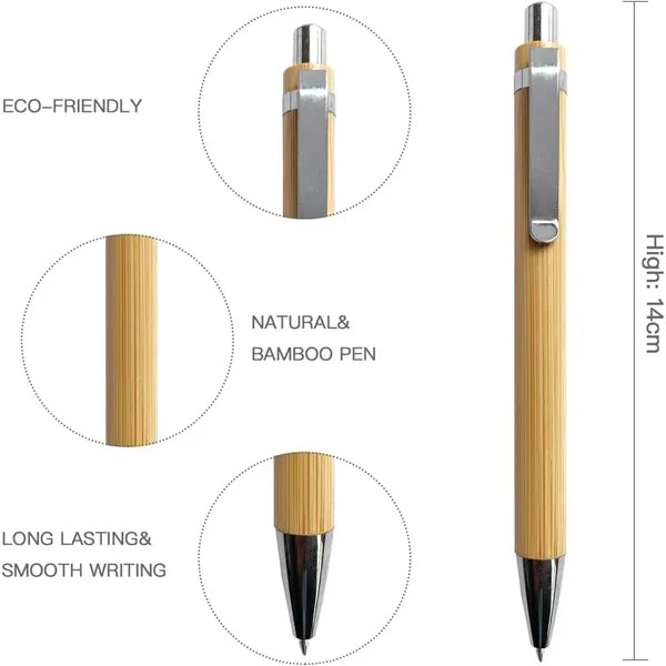 Bamboo Retractable Ball Pens
