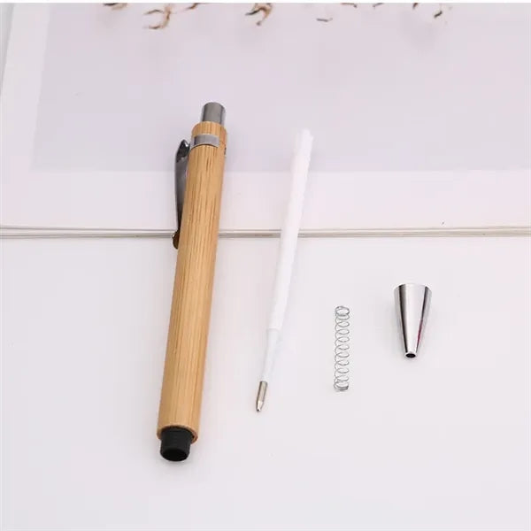 Bamboo Retractable Ball Pens