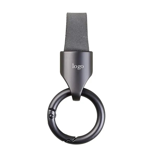 PU Leather Strap Metal Key Tag