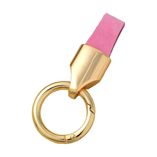 PU Leather Strap Metal Key Tag