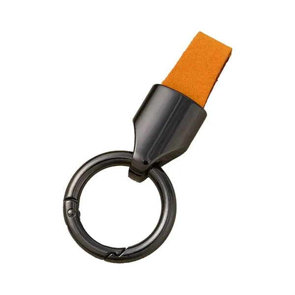 PU Leather Strap Metal Key Tag