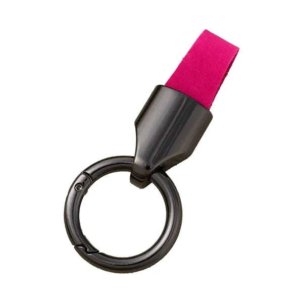 PU Leather Strap Metal Key Tag