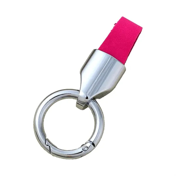 PU Leather Strap Metal Key Tag